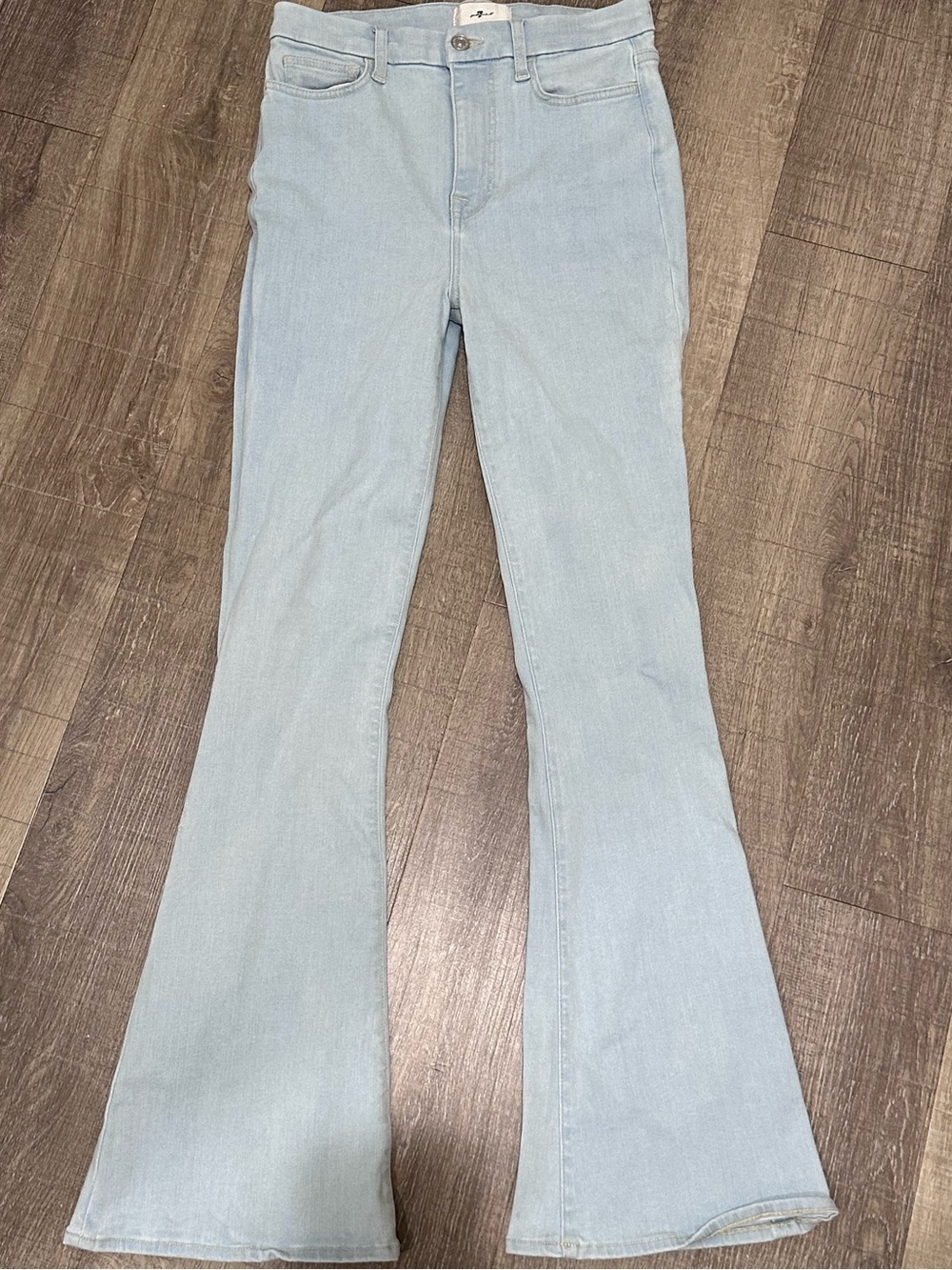 7 For All Mankind Light Blue Flare Jeans
